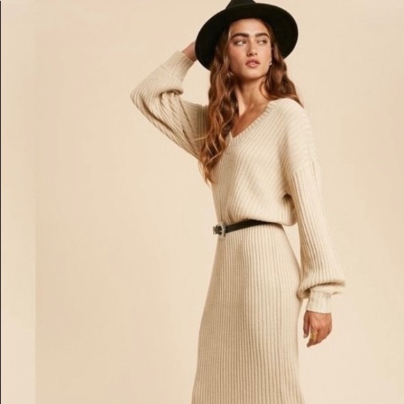 Dresses & Skirts - Oatmeal Lauren Oversized Sweater Dress